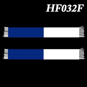 Accessori 145*20 cm Taglia MHFC Sciarpa metà blu metà bianca per ventagli lavorata a maglia double face HF032F