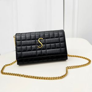 Роскошная дизайнерская сумка через плечо, женская модная цепочка через плечо, люксовый бренд, корейская мини-маленькая квадратная сумка, модная черная сумка-портфель с решетчатым клапаном