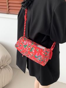 da dong bei röd blomma kudde påse crossbody vår sommar liten tote kvinnor väska handväskor totes bra axelpåsar brev koppling väskor kvinna tote