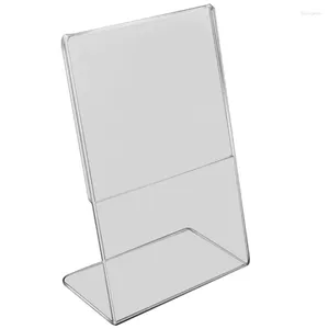 Quadros Acrílico Clear Card Holder Stand A4 Sign Label Frame Desk Titulares 3mm Business Display (1 PCS)