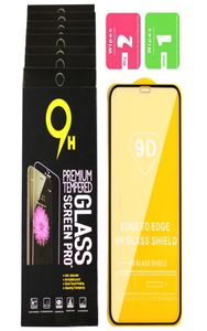 9D Caso protetor de tela de capa completa para iPhone 678SEXXRXS 11 Glass Pro MaxteMpered com pacote de varejo Estoque de US Stock2380928