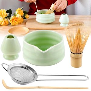 Teaware Sets Matcha Whisk Tool Set Chasen Sifter Tea Scoop And Bowl Make Accessories For Beginner Lover Traditional Culture