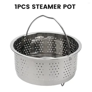 Double Boilers Steamer Insert Pot 304 Stainless Steel Basket Rice Pressure Cooker With Steaming Foot Easy To Pick Up