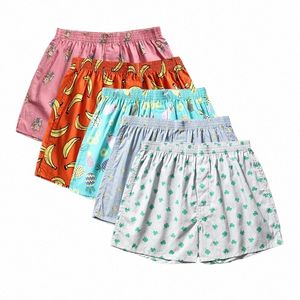 Summer cienki tkany czyste kosły snu szorty Mężczyźni Pajama Spodnie Fi Sleep Bottoms luźne spodni strzały snu y 219a#