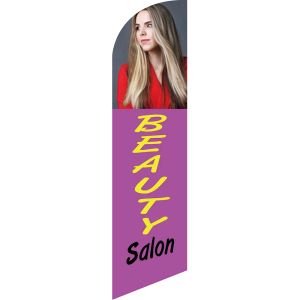 Akcesoria Niestandardowy projekt dzianiny Poliester Beauty Salon Flag Flag Flag Flag promocyjny Swioper Banner bez słupów i podstawy