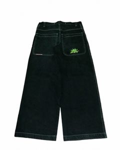 レトロストリートJNCOメンズバギージーンズゴスハラジュクブラックデニムズボンヒップホップワイドレッグY2Kパンツ汎用ストリートウェアNEW U9DP＃