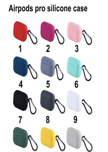 Silicone Case For Airpods Pro Protector Case Antilost Earbuds Case with Hook for Airpods 3 Earphones DHL 6263165