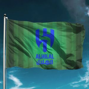 Akcesoria Al Hilal Riyadh Flag Saudyjna Arabia Football Club Team Banner Waterproof Outdoor Decor Dekoracja ogrodowa Trzymaj tło