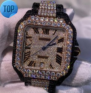 2023 Orologio da uomo automatico di lusso personalizzato VVS D Moissanite certificato GRA Trending in acciaio inossidabile moissanite Diamond