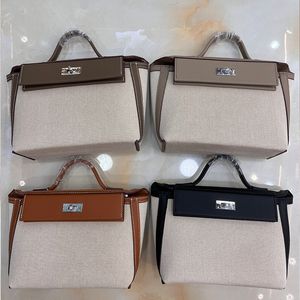 Totes de luxo Designer saco bolsa de couro mulheres moda bolsa casa forma saco tote sacos de couro de alta qualidade emenda de lona saco nas axilas a sacola