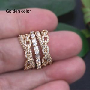 Band Rings Bride Talk Luxury Womens Finger Ring Cubic Zirconia Super High Quality Christmas Gift Dubai Wedding Ring Jewelry J240326