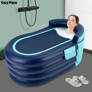 Vasche da bagno Vasca da bagno gonfiabile per adulti Vasca da bagno indipendente pieghevole in PVC Vasca da bagno portatile per vasca da bagno da viaggio SPA