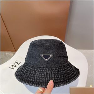 Ampla borda chapéus mulheres designer de luxo p mulher lavado e envelhecido cowboy balde chapéu 22ss outono casquette homem gota entrega moda accesso ot2wk