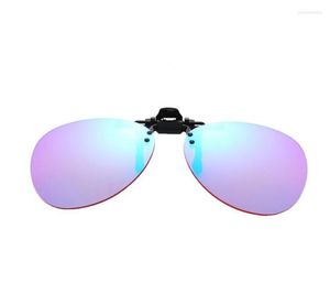 Güneş Gözlüğü Redgreen Renk Körlük Düzeltme Çerçeve Gözlükleri Klipon Klipsi 180 ° Reversiblesunglasses4174316