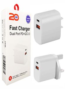 20W Szybka ładowarka USBC Szybka ładunek C PD ładowanie UE US Plug Adapter QC 30 dla smartfona z Boxem 7245314