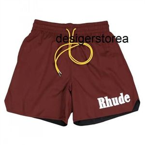 Męskie koszykówka krótkie spodnie Rhude Shorts Projektanci luksusowe letnie plażowe litera palmowa siatkowa moda mody mody hip hop szorty rozmiar s-xl
