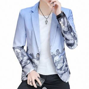 men's Suits Korean Style Slim Men's Jackets, Youth Casual Singles, Western England Hair Stylist, Spring and Autumn Small Suits 35GE#