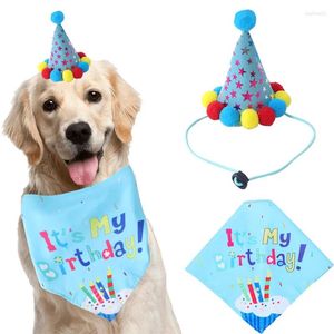 Dog Apparel 2pcs Pet Birthday Party Set Hat Bowtie Supplies For Festival Celebrating Products All Pets Puppy Cats