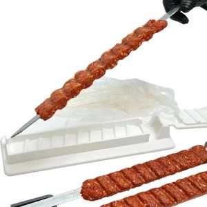 Skewers BBQ Kebab Barbecue Plastic Maker Meat Single Skewer Machine Reusable Preparation Tools Skewer Kebab BBQ Maker Camping Row Making