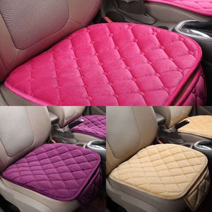 Car Seat Cover Car Accessory Front Rear Flocking Cloth Winter Warm Cushion Breathable Protector Mat Pad Universal Auto Interior