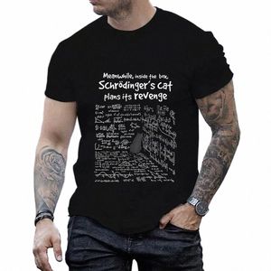 Cat's Revenge Uomo T-shirt Divertente Formula matematica Maglietta Uomo Donna Abbigliamento Manica corta Top Fi Carto Anime Graphic T Shirt Y73K #