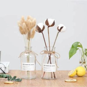 Vasi Decorazioni per vasi di fiori in vetro trasparente Ornamenti moderni di fiori secchi idroponici per la decorazione domestica Accessori per soggiorno