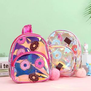 Sacos escolares Bonito Donut Saco À Prova D 'Água Mochila Crianças Crianças Adorável Animal Laser Mochilas Bolsa Dos Desenhos Animados