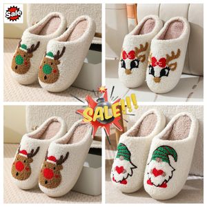 New Comfortable Home Cute Cartoon Santa Claus Couples Warm Cotton GAI soft Fluffy House cute Christmas Designer Elk Lovely Thick Plush winter