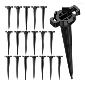 Cordas YO-60 Pieces Christmas Light Stakes Preto 5 polegadas Plástico Compatível com C7 C9 Luzes Holiday Outdoor Lawn