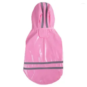 Vestuário para cães Jaqueta com capuz de chuva reflexiva PU casaco poncho roupas impermeáveis para cães pequenos cachorrinho