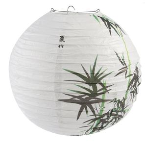 Dekorativa blommor 30 cm lampskärms papperslykta orientalisk stil ljusdekoration kinesisk bambu