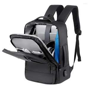 Rucksack 15,6 Zoll/17,3 Zoll Laptop USB-Aufladung Business Herrentasche Oxford Wasserdicht Reisekabine Studium im Ausland