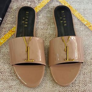 Y+s+l tasarımcı terlik sandalet slaytlar platformu açık moda kama ayakkabıları kadınlar için kaymaz eğlence bayanlar terlik gündelik artış kadın sanalias aaaaa4