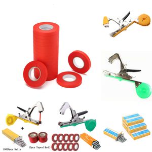 2024 Pruning Tools Tying Machine Plant Garden Plant Tapetool Tapener +10 Rolls Tape Set For Vegetable Grape Tomato Cucumber Pepper Flower