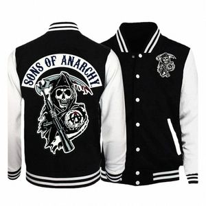 2024 Ss of Anarchy Baseball Jacke Mantel Hoodie Männer Frauen Print Sport Baseball Uniformen Motorräder Mäntel Strickjacke Kleidung Top d5MN #