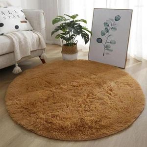 Carpets Round Rug For Living Room Soft Home Decoration Bedroom Kid Plush Salon Thicker Pile Accessories