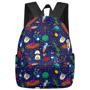 Рюкзак Mysterious Universe Alien для женщин и мужчин, водонепроницаемые школьные рюкзаки для школьников, сумки для ноутбуков для мальчиков и девочек, Mochilas
