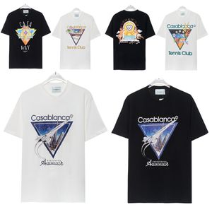 Casablancas t-shirt camicie firmate per uomo tees donna maglietta estate lusso abbigliamento di alta qualità strada manica corta maglietta oversize girocollo felpe