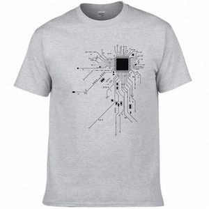 CPU Procor Circuit Diagram T Shirt 2023 Homens Verão Cott T-shirt Engraçado Tops Fi Marca Tees #303 73Zd #