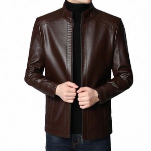 Homens jaqueta de couro terno masculino fino ajuste curto casaco masculino fi jaqueta de couro streetwear casual blazer jaquetas masculino outerwear n6tD #