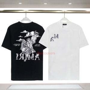 ポロカサブランカメンズTシャツ夏の新しいトロピカルフルーツプリントルーズショートリーブTシャツ