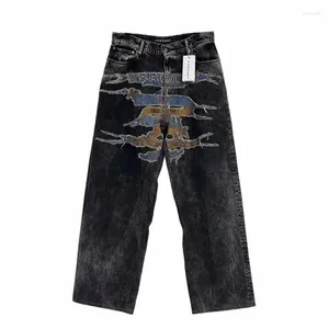 Men's Jeans Y2K Brand Classic Grailz Embroidered Denim Zipper Fit Y Project PANT Cotton Pants Comfort #786