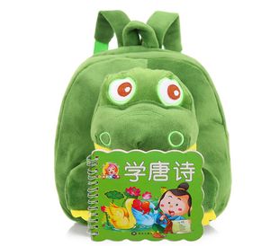 5 cores bebê bonito dinossauro pelúcia mochila sacos crianças dos desenhos animados boneca de pelúcia mochila crianças jardim de infância sacos de escola dh129981512