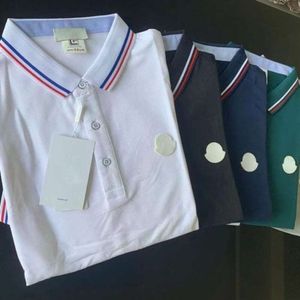 Yaz Tasarımcısı Polo Gömlek Erkekler Tişört Moda İş Girişli Gömlek Çizgili Yaka Kısa Kol Üstleri M-4XL