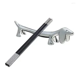 Chopsticks Cute Chopstick Rest High Quality Solid Color Pet Themed Home Decor Storage Knife And Fork Rack Durable Zinc Alloy Save Time