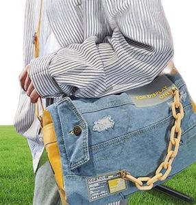 Moda oxford bolsa de viagem das mulheres dos homens sacos de bagagem de mão caso grande viagem duffle saco de fim de semana malefemale denim retalhos ginásio bags8890835