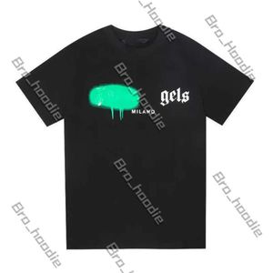 2024 Designer Luxo Palm Angles Camisa Palmly Angeles Mens Mulheres Coconut Tree Casal Manga Curta Camiseta Las Palmas Graffiti Tee Moda Casual Camiseta Plam Angel 263