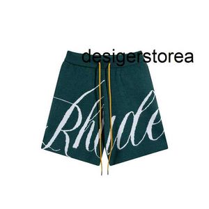 Mens Pants Rhude Shorts Män Kort designer Summer Fashion Torkning Kort högkvalitativ Streetwear Casual Hip Hop Beach Sportkläder Mens Shortpants 44K119