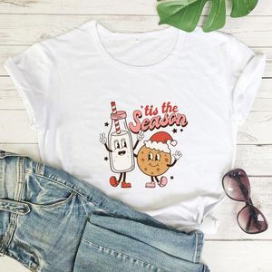 女性用Tシャツの色TheシーズンTシャツ面白い女性メリークリスマスギフトTシャツトップ