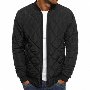 comfortable Mens Tops Mens Coat Quilted Padded Regular Solid Color Stand Collar Warm Winter Casual Coat Jacket 76ci#